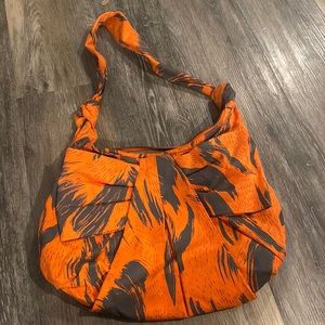 Orange and grey French connection bag